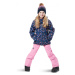 Dievčenská lyžiarska bunda COLOR KIDS Ski jacket AOP, AF 10.000-Dress Blues