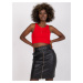 ČERVENÝ CROP TOP S GOMBÍKMI RILEY -RV-TP-7528.11X-RED