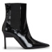 Calvin Klein Členková obuv Geo Stiletto Chelsea Boot 90-Pat HW0HW01809 Čierna