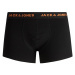 JACK & JONES Boxerky  tmavozelená / oranžová / červená / čierna / biela