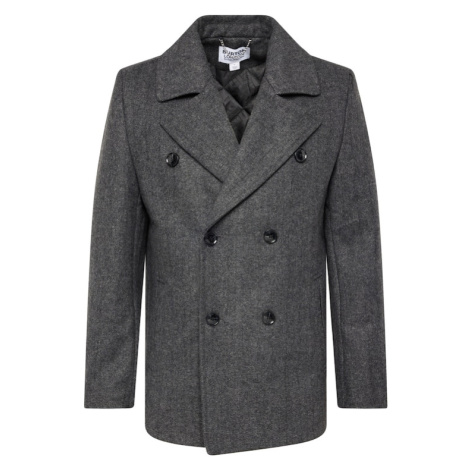 BURTON MENSWEAR LONDON Prechodný kabát  sivá / čierna / biela