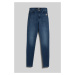 Džínsy Karl Lagerfeld Ikonik Skinny Denim Pants Mid Blue Denim