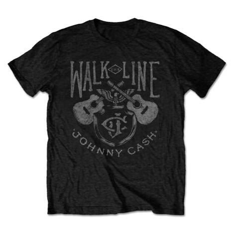 Johnny Cash tričko Walk The Line Čierna