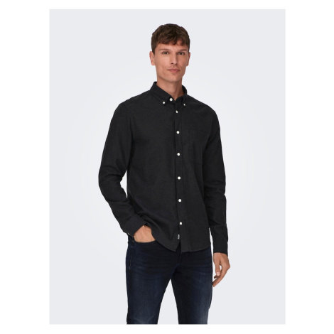 Men's Black Shirt ONLY & SONS Gudmund - Men