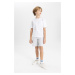 DEFACTO Boys Pique Basic Bermuda Shorts