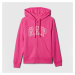 Mikina GAP Logo Full Zip Hoodie Sizzling Fuchsia