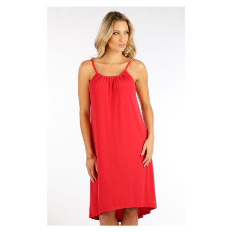 Litex Dámske šaty na ramienka 5F018 červená