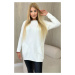 Viscose sweater with white pockets