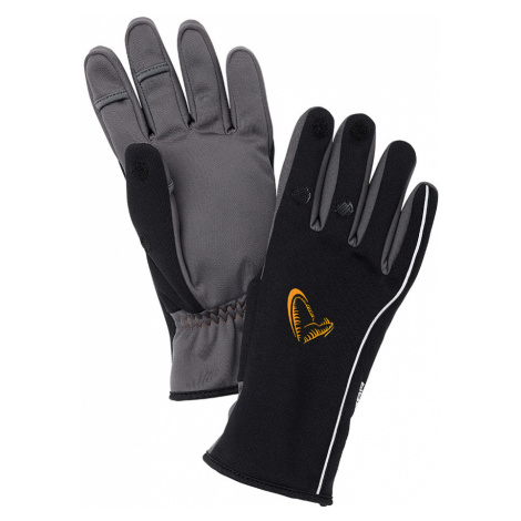 Savage gear rukavice softshell winter glove black - xl