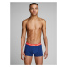 JACK & JONES Boxerky 'Lee'  modrá / tmavočervená / čierna / biela