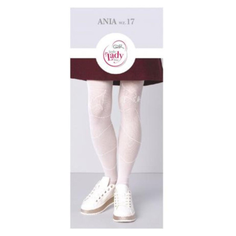 Vzorované punčochové kalhoty bianco 140/146 model 8279918 - GATTA LITTLE LADY LINE