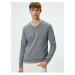 Koton V-Neck Sweater Knitwear Slim Fit Long Sleeve