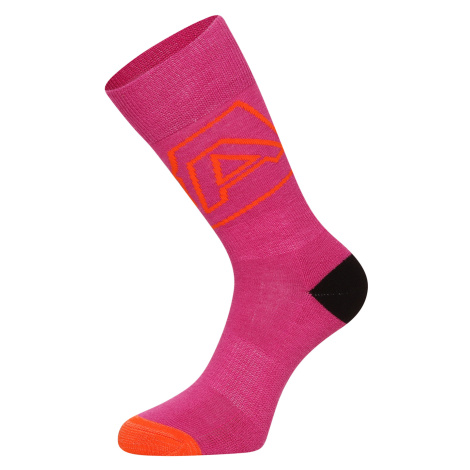 ALPINE PRO PHALTE fuchsia red merino wool socks