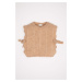 DEFACTO Baby Girl Knitwear Basic Crew Neck Side Tie Cardigan