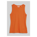 TOP GANT HIGH NECK RIB TANK TOP PUMPKIN ORANGE