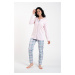 Women's pyjamas Emilly, long sleeves, long pants - pink/print