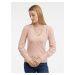 Svetloružový dámsky sveter s prímesou vlny ORSAY
