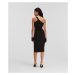 Šaty Karl Lagerfeld Cut Out Jersey Dress Čierna
