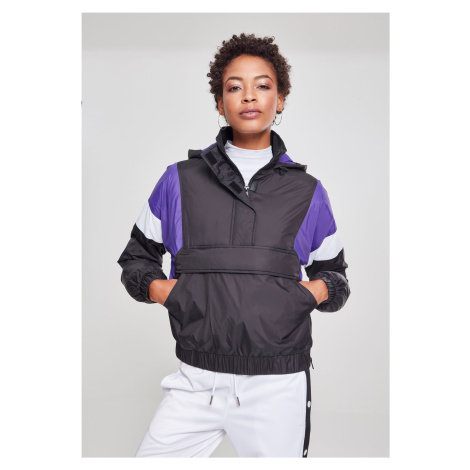 Women's 3-Tone Padded Tug Jacket Black/Ultraviolet/White Urban Classics