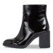 Calvin Klein Jeans Členková obuv Mid Block Heel Boot Naplak Wn YW0YW01258 Čierna