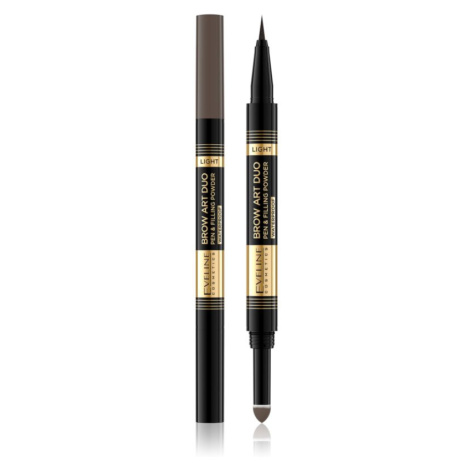 Eveline Cosmetics Brow Art Duo obojstranná ceruzka na obočie odtieň Light