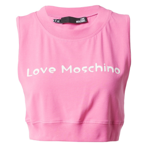 Love Moschino Top  ružová / biela