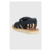 Detské semišové sandále Pom D'api tmavomodrá farba