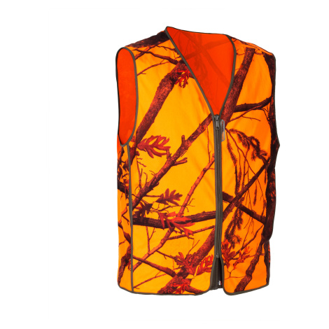 Poľovnícka vesta Compact nehlučná reflexná s maskovaním SOLOGNAC