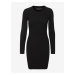 Čierne dámske krátke úpletové šaty Vero Moda Kiki