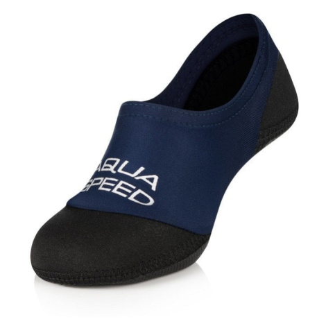 AQUA SPEED Unisex's Swimming Socks Neo Navy Blue/Black Pattern 10
