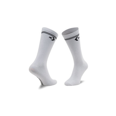 Converse Súprava 2 párov vysokých pánskych ponožiek E1025W-2020 r.43-46 Biela