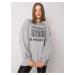 Grey hoodie with lettering