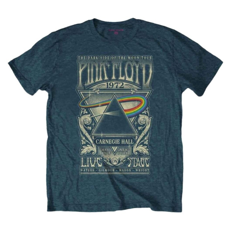 Pink Floyd Tričko Carnegie Hall Poster Denim