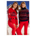 Trendyol Winter Essentials Červený vzor Pletený sveter