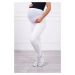 Dámske tehotenské džínsové nohavice 2671-1 Biela - Kesi bílá