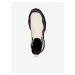 Čierno-krémové kožené členkové topánky Steve Madden Merilyn