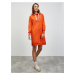 Oranžové mikinové basic šaty s kapucňou ZOOT.lab Kirsten