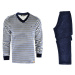 Pánské pyžamo model 14639050 tm.modrá s proužky M - Vamp