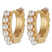 OHH LUILU Náušnice 'Pearl Earrings'  perlovo biela / zlatá