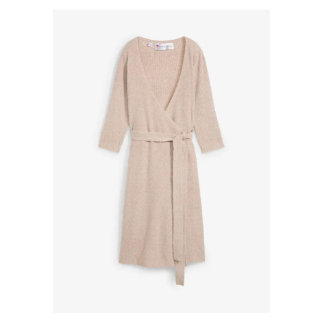 Materské pletené šaty/na dojčenie, vrúbkované, Supersoft bonprix