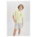 DEFACTO Boy's Crew Neck Short Sleeve T-Shirt