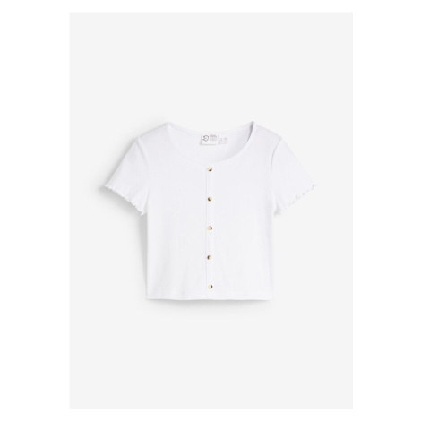 Vrúbkované tričko, dievčenské, z bio bavlny bonprix