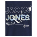 Jack & Jones Junior Mikina  modrá / tmavomodrá / zelená / biela
