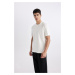 DEFACTO Oversize Fit Crew Neck Short Sleeve Heavy Fabric Basic T-Shirt