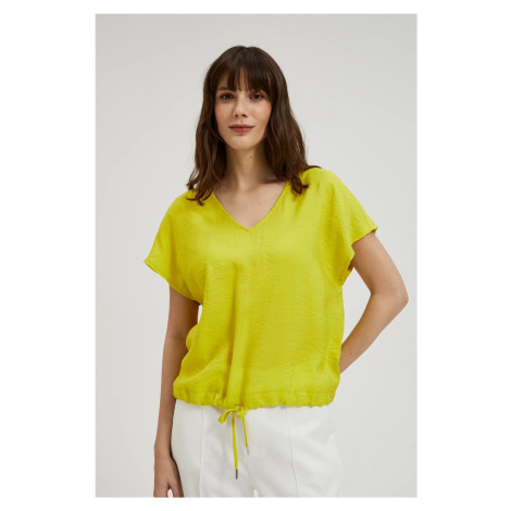 Women's blouse with waist tie MOODO - green