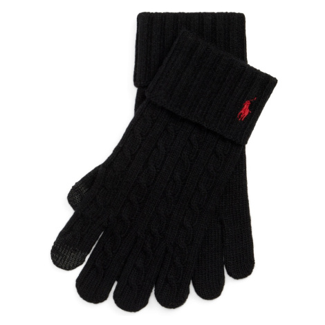 Polo Ralph Lauren Prstové rukavice  červená / čierna