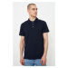 Trendyol Navy Blue Men's Polo Neck T-shirt with Regular Fit Panel
