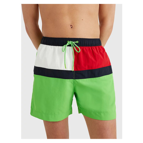Světle zelené pánské vzorované plavky Tommy Hilfiger Underwear