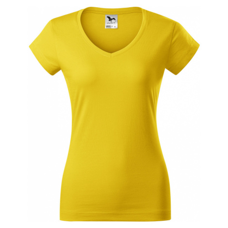 Malfini Fit V-NECK Dámske tričko 162 žltá