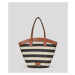 Kabelka Karl Lagerfeld K/Signature Tulip Md Tote Raff Natural/Sudan Brown